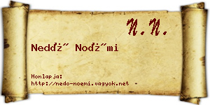 Nedó Noémi névjegykártya